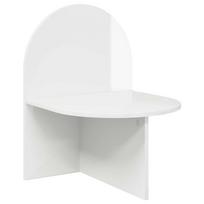 Naktinis staliukas Itin blizgi balta 48 x 49 x 65 cm