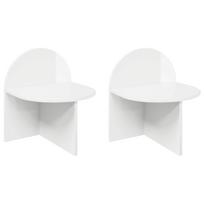 Naktinis staliukas 2 pcs Itin blizgi balta 40 x 35,5 x 45,5 cm
