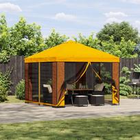 Pavėsinė 3 x 3 m Geltona Poliesteris ir plienas 190
