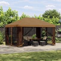 Pavėsinė 4 × 3 m Smėlio Poliesteris ir plienas 190