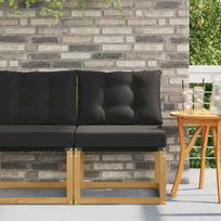Lauko Vidurinis Sofa Kietas akacijos medis ir tekstilenas Balta