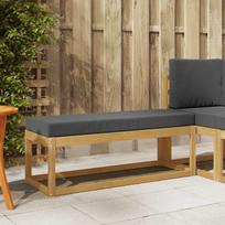 Lauko sėdynė suolelis su pagalve Balta 115 x 43 x 45 cm