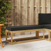 Lauko sėdynė suolelis su pagalve Balta 115 x 43 x 45 cm
