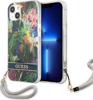 Guess Flower Cord - dėklas skirtas Apple iPhone 13 Mėlyna