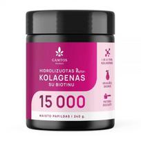 GAMTOS NAMAI maisto papildas HIDROLIZUOTAS PEPTAN KOLAGENAS 15000, su biotinu, kriaušių skonio, 240 g