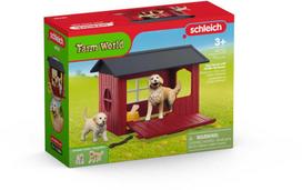 SCHLEICH FARM WORLD Šunų būda su auksaspalviais retriveriais