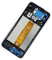 LCD ekranas Samsung A022F A02 (A125F LCD rudas lankstinukas) su jutikliniu ekranu ir rėmeliu juodas originalus (naudotas, A klasė)