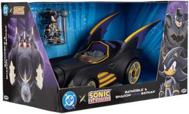 Jakks Pacific Sonic The Hedgehog Shadow Batman figure + Batmobile