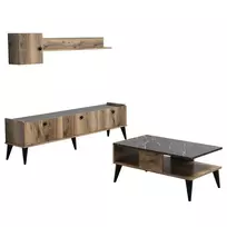 Svetainės baldų komplektas, Hanah Home, Riešutas Marmuras, 180 x 49 x 35, cm