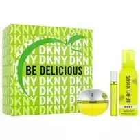 DKNY DKNY DKNY Be Delicious Dovanų rinkinys EDP 100 ml, miniatiūrinis EDP 15 ml ir dušo putos 150 ml, 100 ml