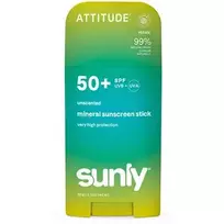 Attitude Sunly Stick SPF 50 – mineralinis saulės kremas stiklo pavidalu, 60,0 g