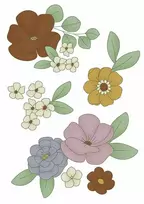 Little Dutch sienų lipdukai Vintage Little Flowers