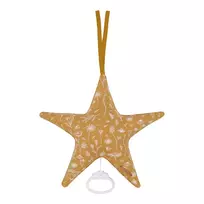 Star-shaped music box Wild Flowers Ochre