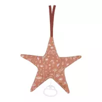 Star-shaped music box Wild Flowers Rust