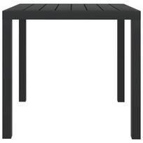 Sodo stalas，Lauko stalas, juodas, 80x80x74cm, aliuminis ir WPC CFE765968