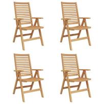 vidaXL Kėdė 4 pcs Ruda 64.5 x 52 x 108 cm Kieto teka medžio