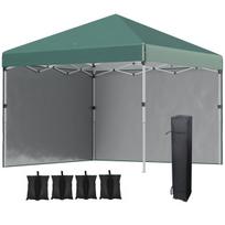 Pop-up pavėsinė 3x3 m, atspari vandeniui, UV 30+, 2 šoninės sienos, žalia