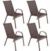 4-ių lauko kėdžių komplektas GF0073, ruda