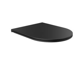 Lėtai nusileidžiantis klozeto dangtis Besco Laax, Black