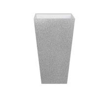 Akmens masės praustuvas su koja Besco Vera Glam Silver, 40 x 50 x 85 cm