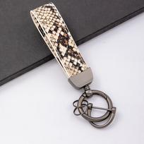 Gyvatės Leopardo Rašto Raktų Pakabukas Klasikinis PU Odinis,  Gyvatės odos raktų pakabukas