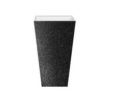 Akmens masės praustuvas su koja Besco Vera Glam Graphite, 40 x 50 x 85 cm