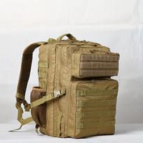 Lauko sporto didelės talpos kuprinė 50L, smėlio spalvos,  chaki