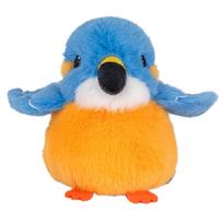 Pliušinis žaislas paukštis Lean Toys 21919, mėlyna sp./oranžinė sp., 12 cm