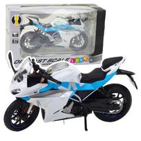 Žaislinis motociklas Lean Toys Model Replica 22613, 1:12, mėlyna sp./balta sp.