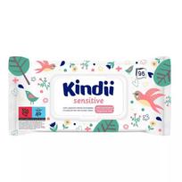 Drėgnos servetėlės kūdikiams, odos valymui, vaikams Kindii Sensitive, 96 vnt.