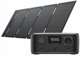 Nešiojama energijos stotelė EcoFlow River 3 UPS + Solar Panel 45 W, 90000 mAh, 300 - 600 W, juoda sp.