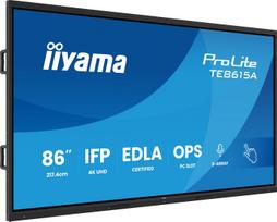 Iiyama 217.4cm (86) TE8615A-B1AG 16:9 M-Touch 2xHDMI+2xUSB-C (Shipping by post)