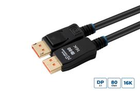 MicroConnect 16K DisplayPort 2.1 80Gbps  Cable 2m, Black