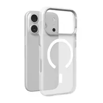 PURO Lightfeel phone case with MagSafe support for iPhone 17 Pro, transparent white