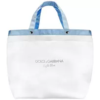 Dolce  AND  Gabbana Light Blue, Polyester, Textile Bag, Tote Bag, White and Blue, For Women, *GWP