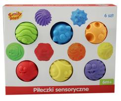 Sensorinis kamuoliukas, rinkinys Smily Play, įvairių spalvų, 6 vnt.