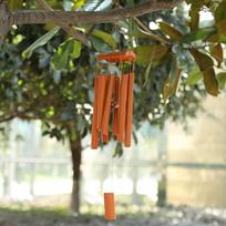 Bambuko varpelio medinis vėjo varpelio pakabukas Šiuolaikinė dovana „Bless Windchime“ namų dekoro kiemas