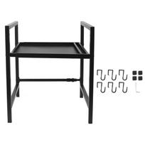 Microwave Oven Rack Carbon Steel Expandable Microwave Stand Countertop Utensils Shelf for Home Kitch Single Layer