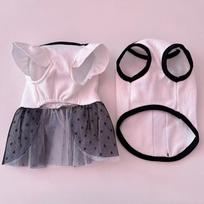 Pet cat teddy bear small dog dog clothes spring and autumn summer dress vest dress children couple outfit XS (recommended 2-1.5kg)