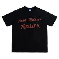 Amerikietiški 300g Pečių Michael Jackson Thriller Thriller Albumas Muzika Trumpomis Rankovėmis Blockbuster Vintage Grafiniai Marškinėliai S
