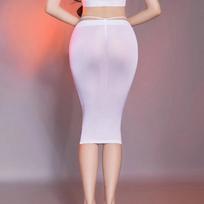 Sexy Women Sheer See Through Satin Midi Skirt Elastic Slim Fit Skirt Sweet Girl Wrap Hip Tight Skirt Sweetwear Club Dacne Wear 40-65kg