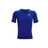 Under Armour HeatGear Training Sports Casual Short Sleeve Fitness Shirt Men Tops Blue 1361518-400 L