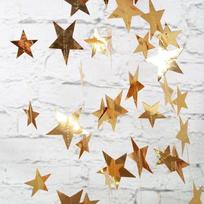 4M Paper Star Round Garland Rose Gold Hanging Banner Flag DIY Adult Kids Birthday Party Decoration Supplies Wedding Baby Shower