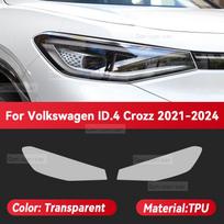Skirta Volkswagen ID.4 Crozz 2021-2024 Automobilio priekinio žibinto permatoma TPU apsauginė plėvelė Priekinio žibinto spalvos keitimo lipdukas Transparent