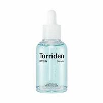 Torriden DIVE-IN žemas molekulinės masės hialurono rūgšties drėkinantis, raminantis serumas gaiviai ir drėgmės švytinčiai odai 50ml Glowy Skin 50ml