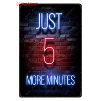 Vintage Gaming Zone Metal Plate, Neon Light Style Plaque, Gamer Quotes, Metal Sign, Painting Stickers, Playroom Poster, WY198 20x30cm