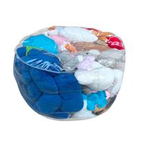 Clear Stuffed Animal Bean Bag Chair Cover Large Lazy Sofas Seat Cover Plush Toys Storage Child Adult Tatami No Filler Included