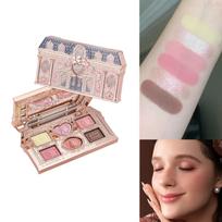 Flower Knows Sweetie Bear 6 Color Eyeshadow Palette Matte Shimmer Glitter Vegan Cruelty Free Waterproof High Pigment eyeshadow burnočio rožinė spalva