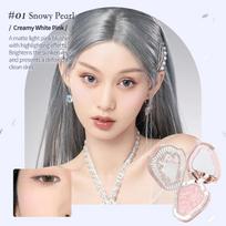 Flower Knows Makeup Unicorn Embossed Blush On Natural Cheek Matte Long Lasting Blusher Makeup balta