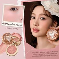 Flower Knows The Sweetie Bear Collection Silk Satin Blush 5g Natural Atural-looking Makeup Cosmetics rudojo cukraus spalvos